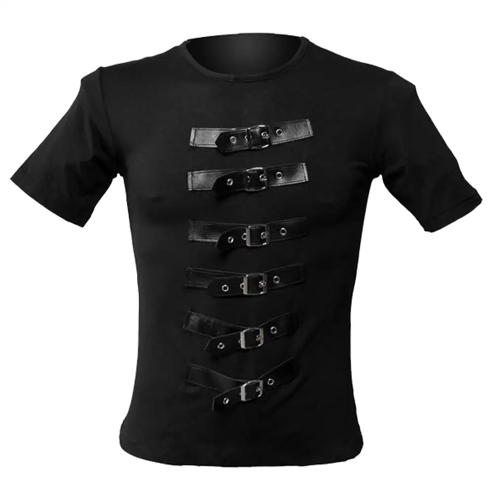 Black Cat Gothic Men's Short Sleeve Shirt